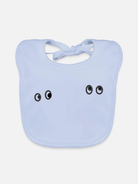 BoobooV2cleanUp - Organic Baby Bibs - sky blue