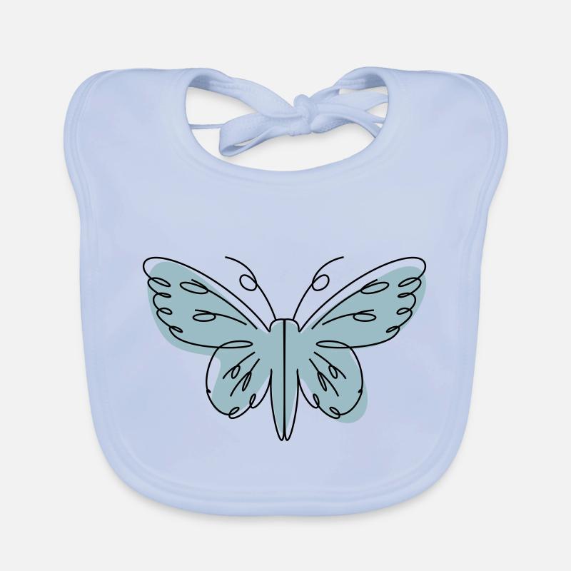 Abstraktes Design Schmetterling Baby Bio-Lätzchen
