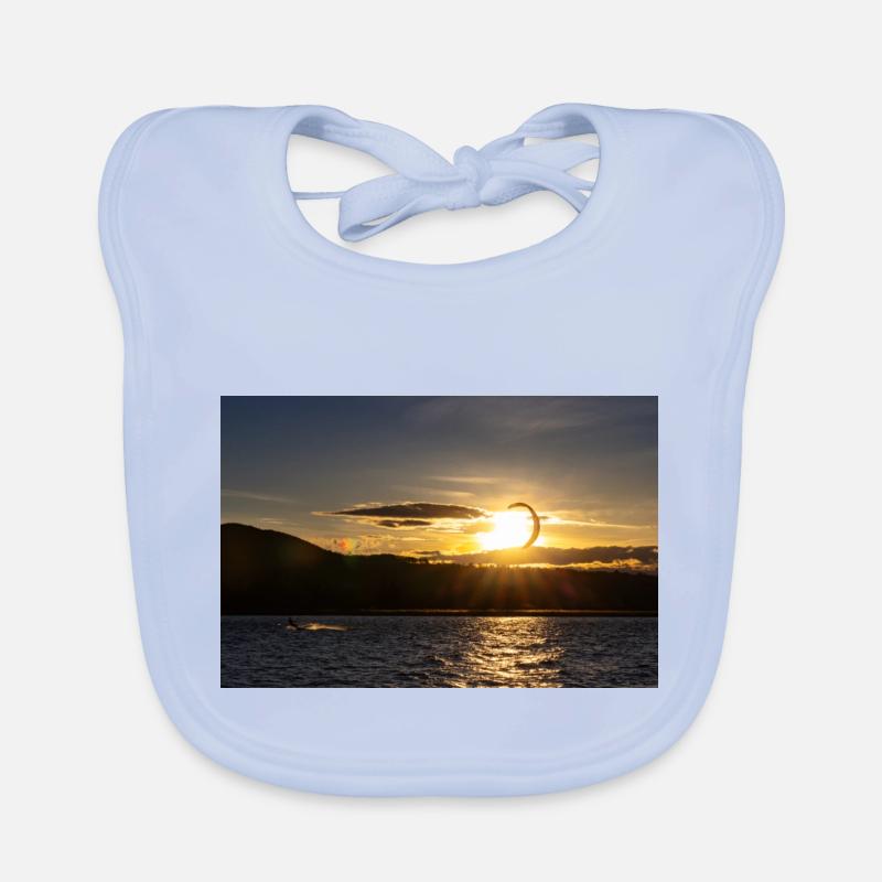 Kitesurfers at Lake Kochelsee Organic Baby Bibs