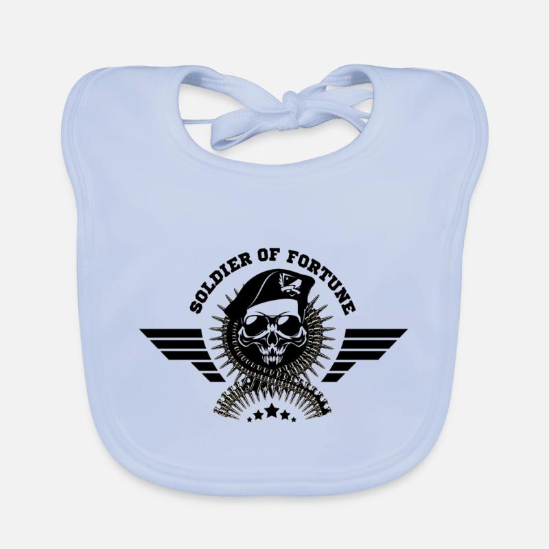 Army War Military Uniform Force Soldier Camouflage Organic Baby Bibs