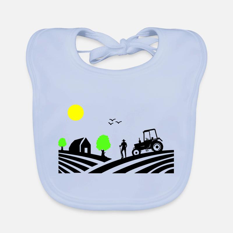 Ferme de tracteurs Bavoir bio Bébé