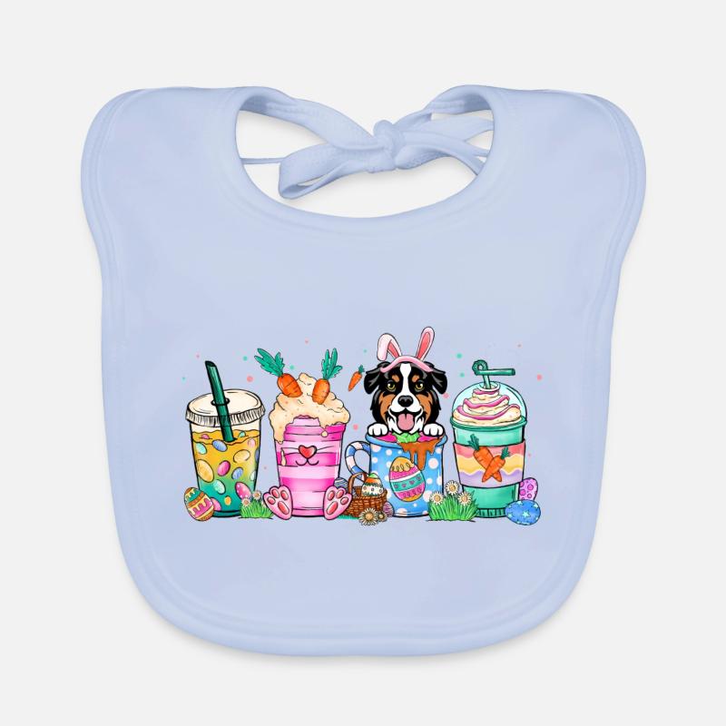 Chien café easter australiansheperd 4500x5400Austr Bavoir bio Bébé