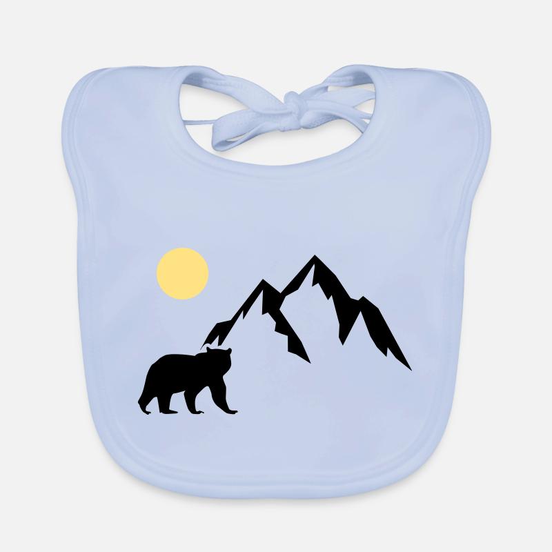 Mountain Bear Organic Baby Bibs