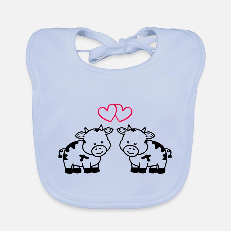 vaches amoureuses Bavoir bio Bébé