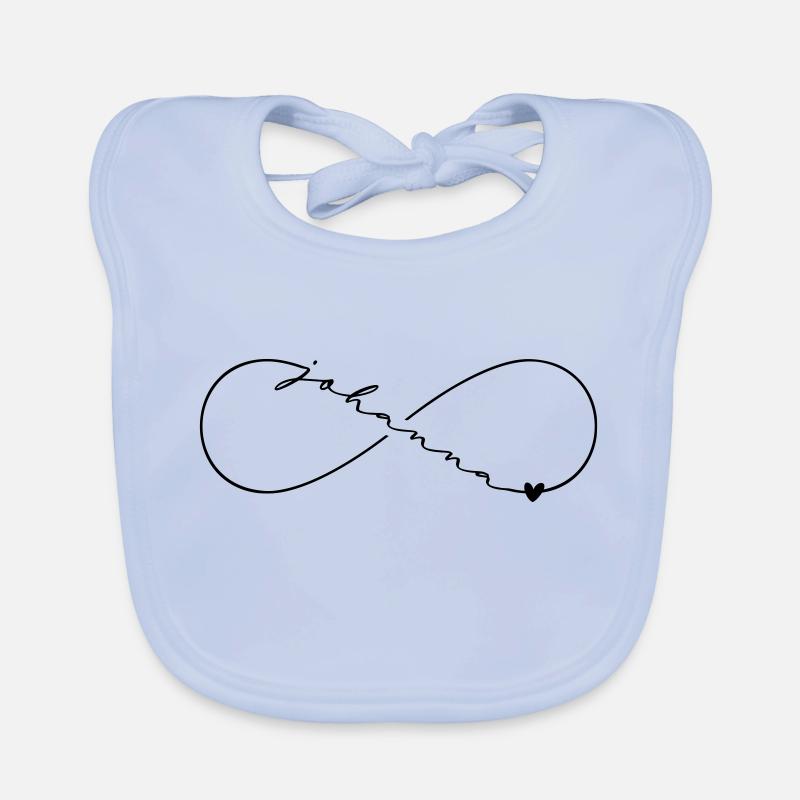 Johanna Name Infinitysymbol Baby Bio-Lätzchen