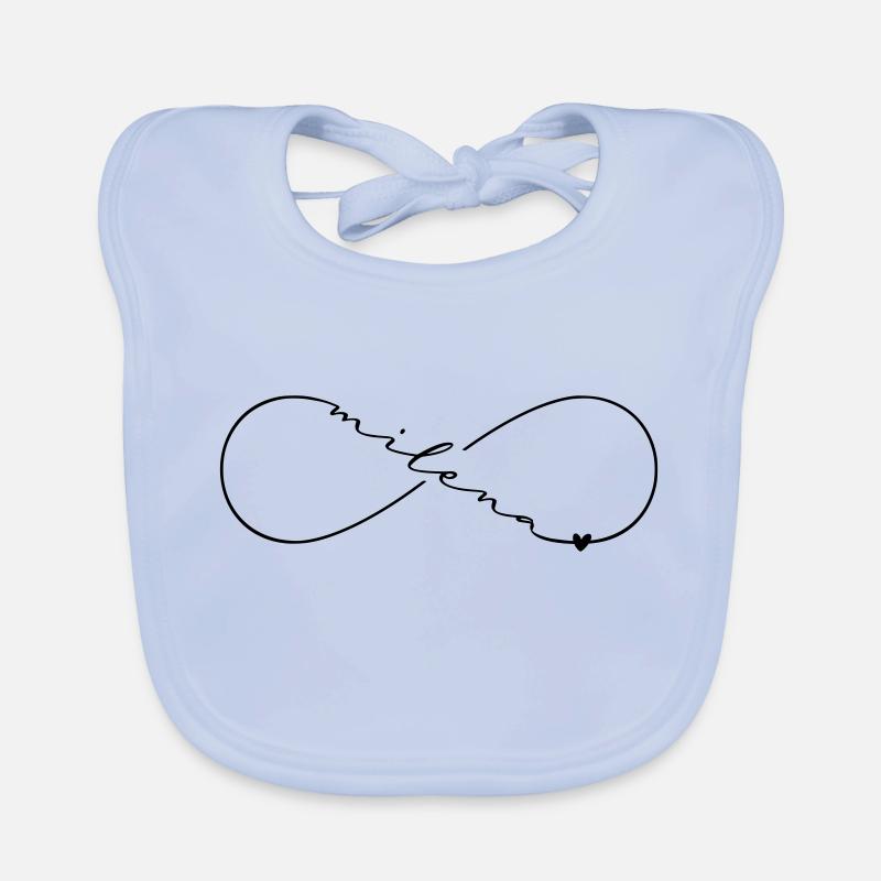 Milena Name Infinitysymbol Baby Bio-Lätzchen