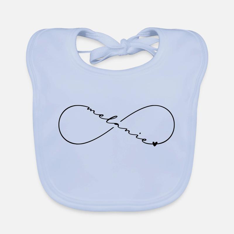 Melanie Name Symbole de l’infini Bavoir bio Bébé