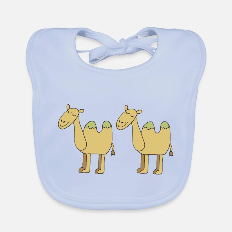 Camel for two Organic Baby Bibs