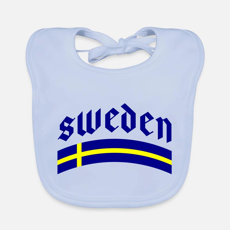 Drapeau de la Suède Bavoir bio Bébé