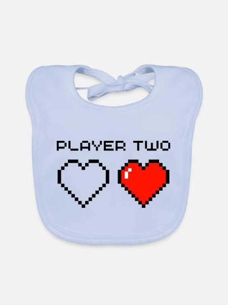 Player Two - Baby Bio-Lätzchen - sky Blue - Vorne