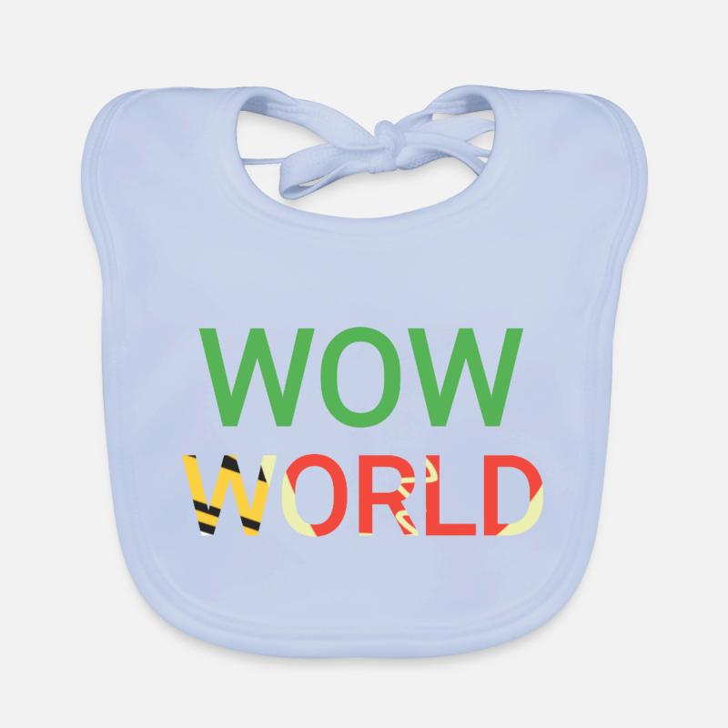wow world texte coloré Bavoir bio Bébé