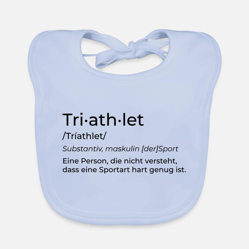 Triathlet - Baby Bio-Lätzchen - sky Blue