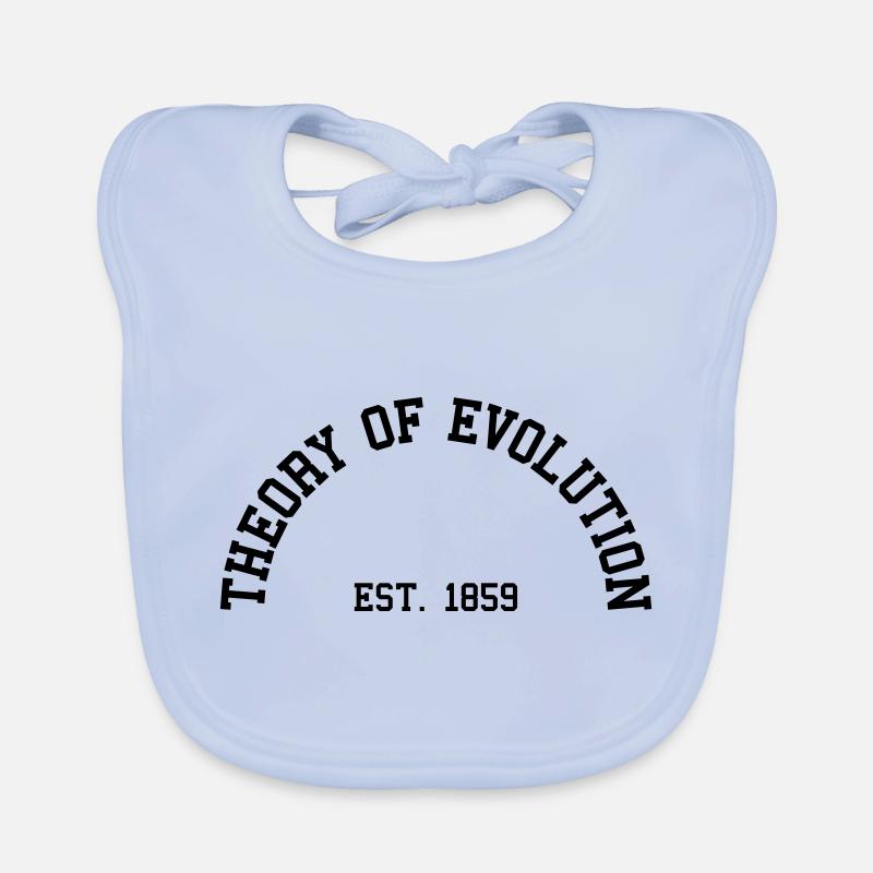 Theory of Evolution - Est. 1859 (Half-Circle) Organic Baby Bibs