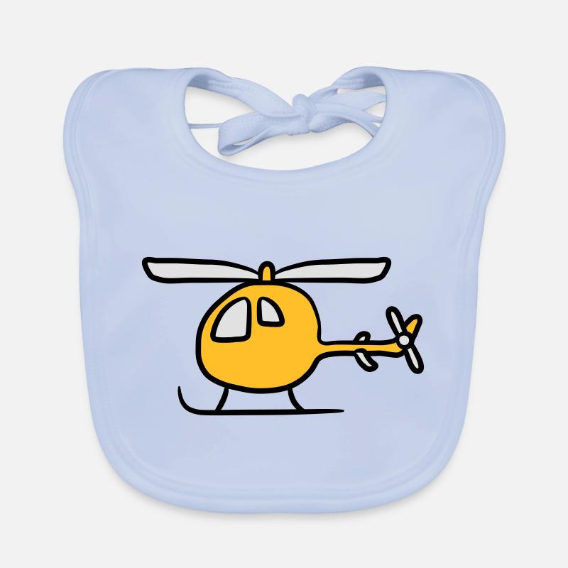 Enfants dessin animé comique Heli mignon Bavoir bio Bébé