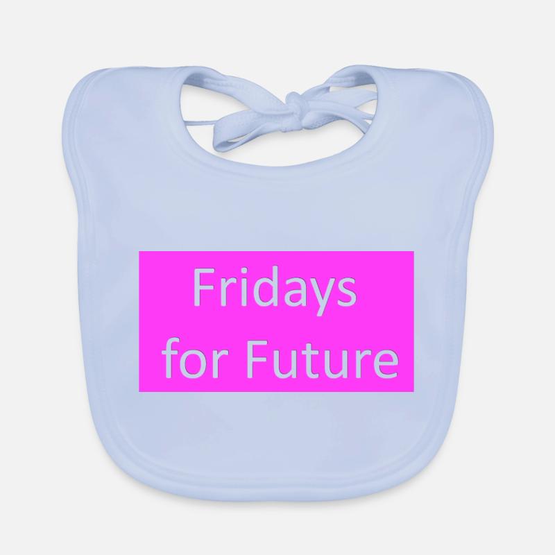 Fridays for Future Slogan pink Baby Bio-Lätzchen