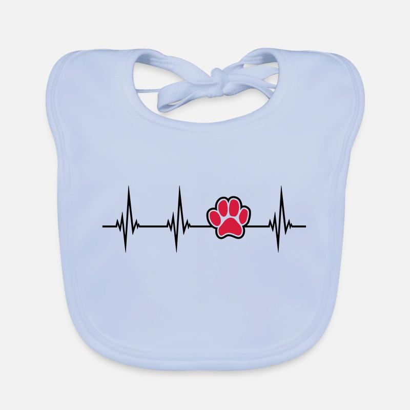 cat dog pet pulse heartbeat frequency ECG p Organic Baby Bibs
