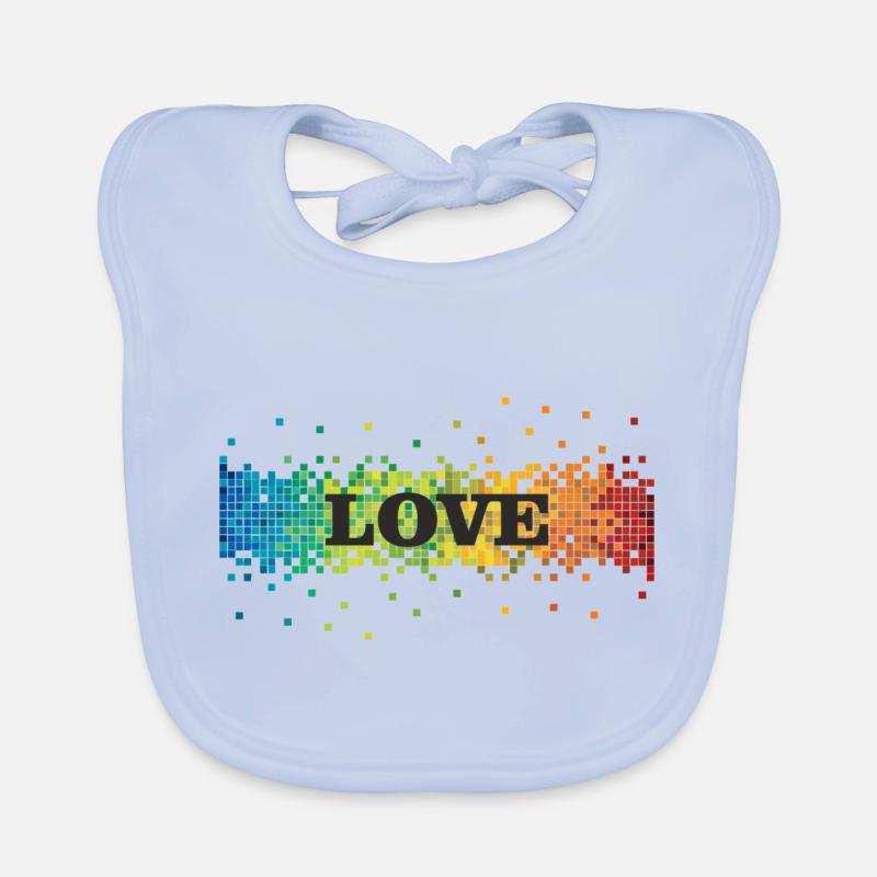 love - Baby Bio-Lätzchen - sky Blue