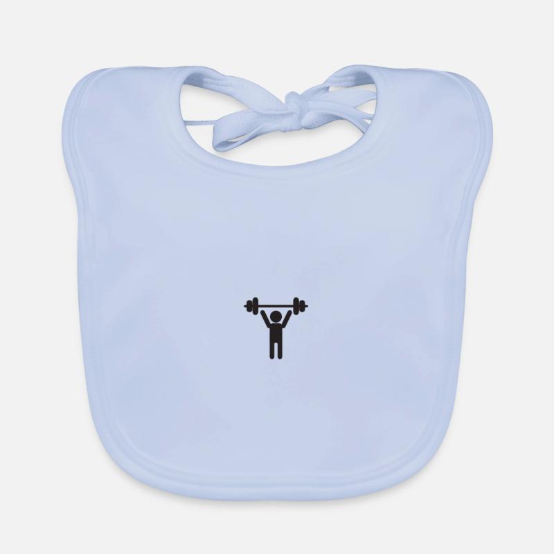 Lifting Weights Organic Baby Bibs
