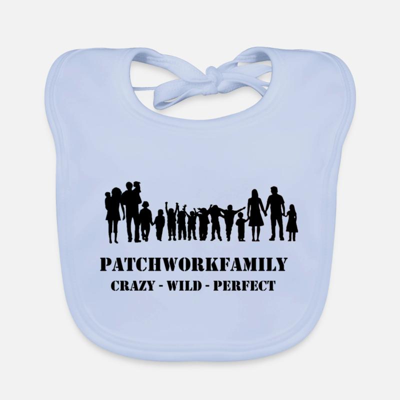 Patchworkfamily - Familie - Patchwork - Geschenk Baby Bio-Lätzchen