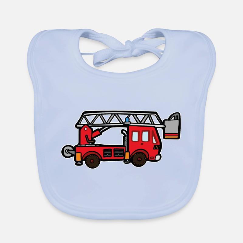 Camions d’échelles de pompiers Bavoir bio Bébé