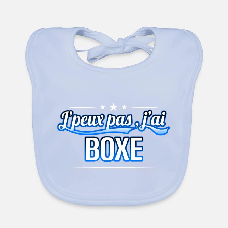 Boxe - j'peux pas , j'ai Boxe Bavoir bio Bébé