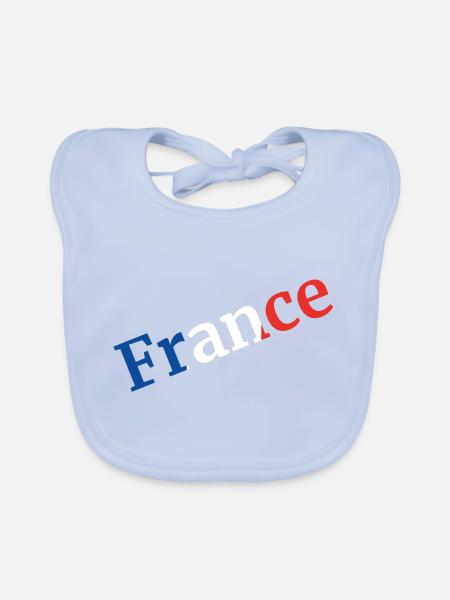 FRANCE - Baby Bio-Lätzchen - sky Blue - Vorne