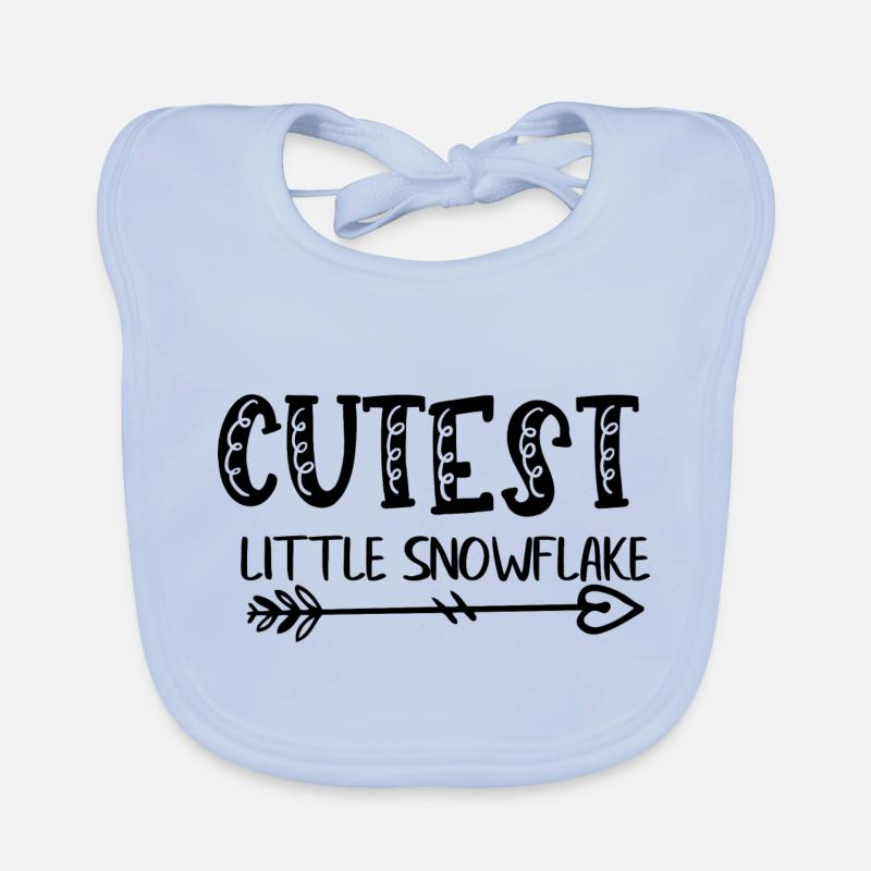 Le plus mignon petit flocon de neige - Dicton de bébé Bavoir bio Bébé