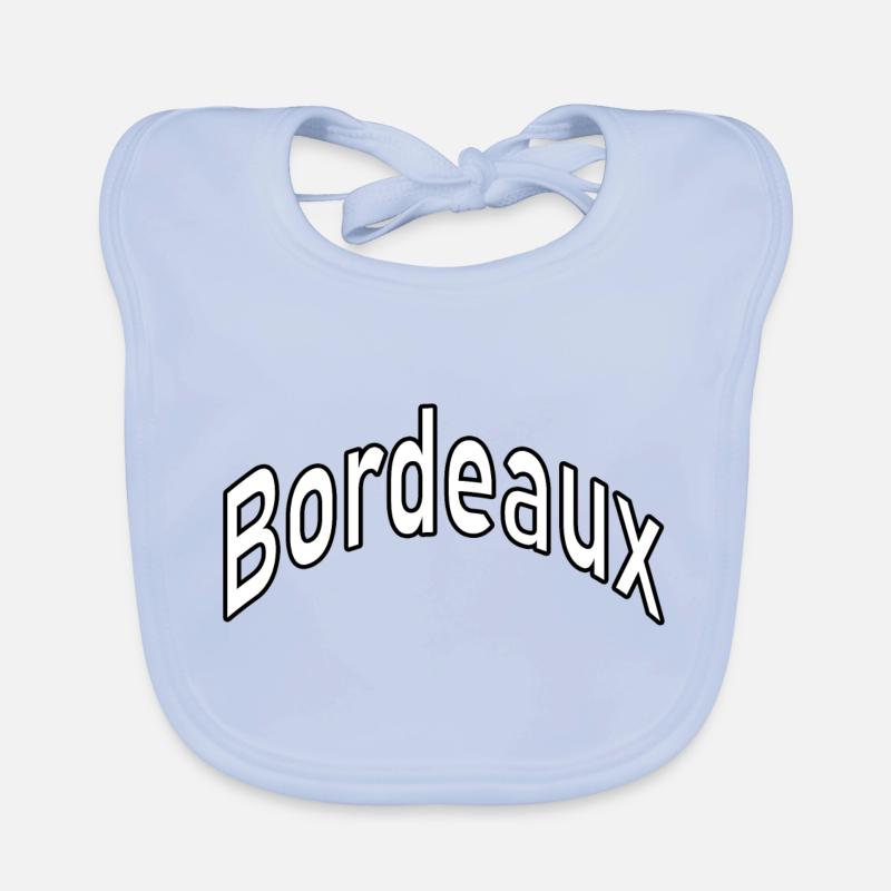 Bordeaux - Bavoir bio Bébé - bleu ciel