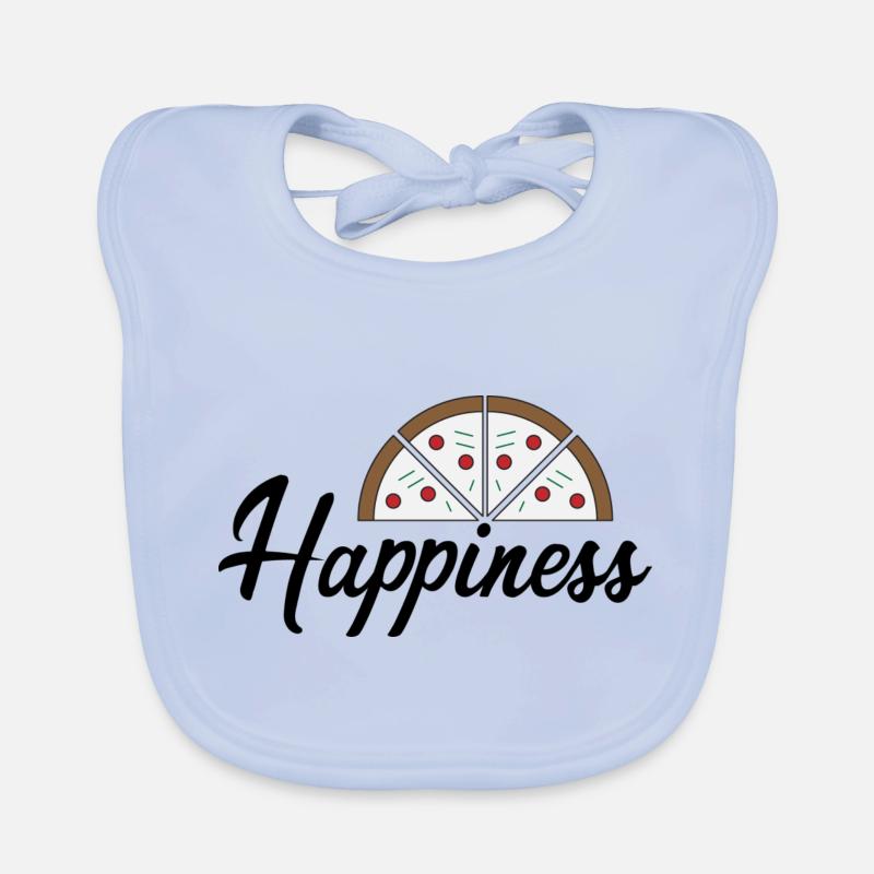 La pizza vous rend heureux Bavoir bio Bébé
