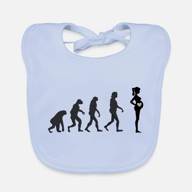 Schwanger - Menschliche Evolution Baby Bio-Lätzchen
