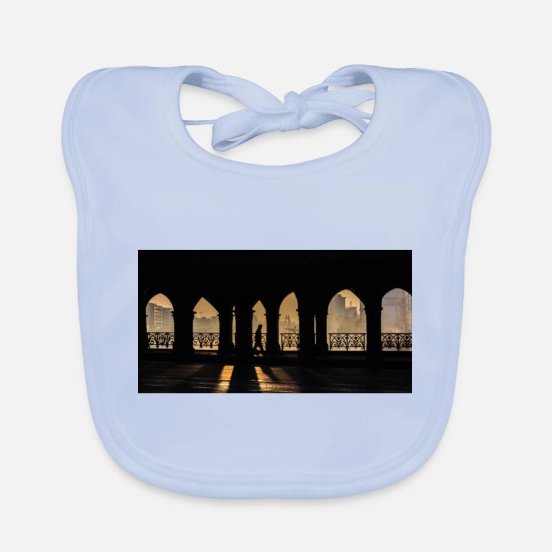 A man on his way to work Organic Baby Bibs