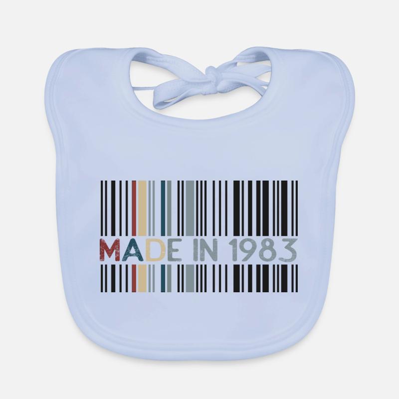 1983 Barcode Anniversary Organic Baby Bibs