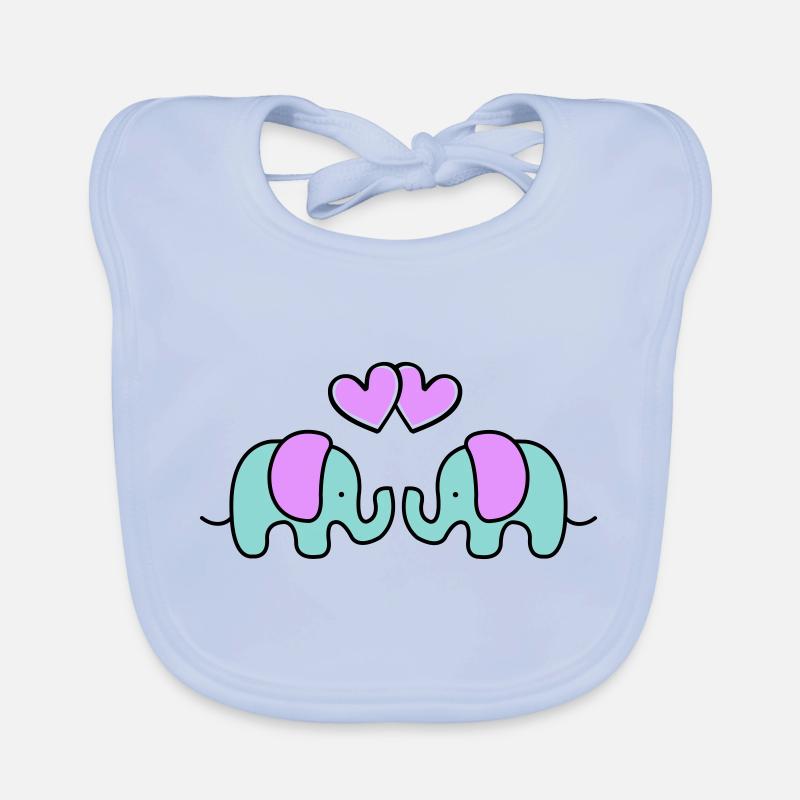 Bébés éléphants Bavoir bio Bébé