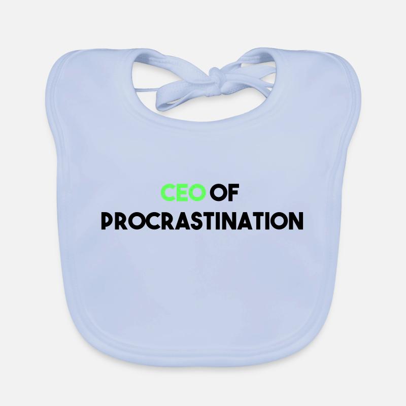 CEO VON PROCRASTINATION Baby Bio-Lätzchen