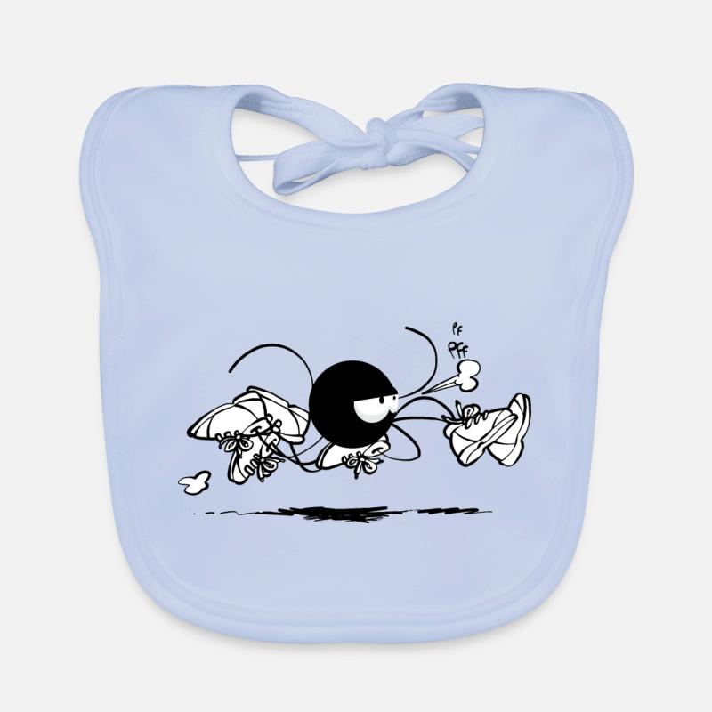 Beth the Spider - Running (Version ohne Text) Baby Bio-Lätzchen