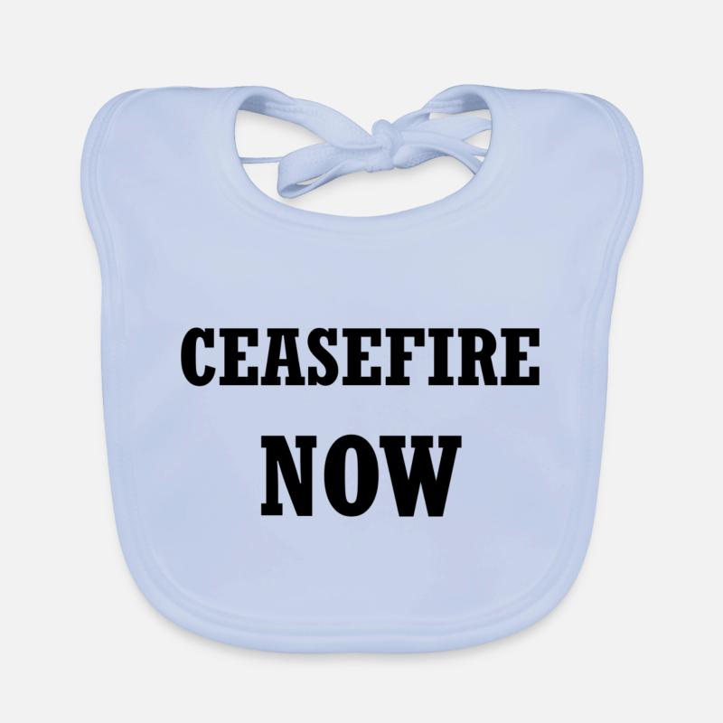 Ceasefire Now Organic Baby Bibs