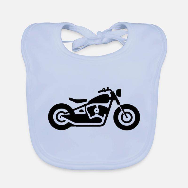 Motorcycle, Bobber Organic Baby Bibs
