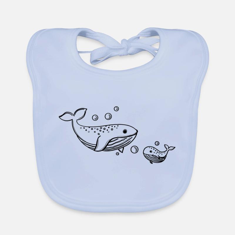 Blubb, blubb kleiner Wal Baby Bio-Lätzchen