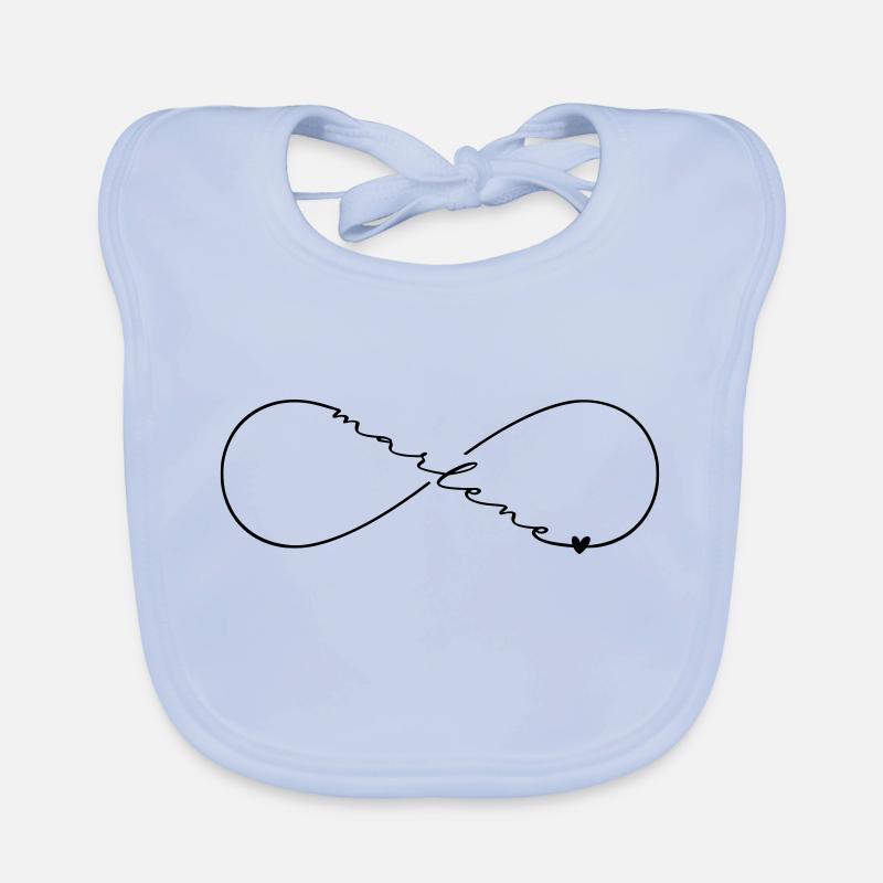 Marlene Nom Symbole de l’Infini Bavoir bio Bébé