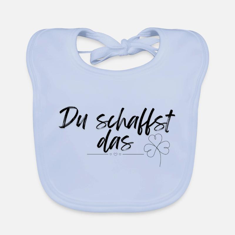 Du schaffst das - Baby Bio-Lätzchen - sky Blue