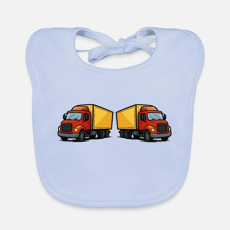 Truck Comic 2 Organic Baby Bibs