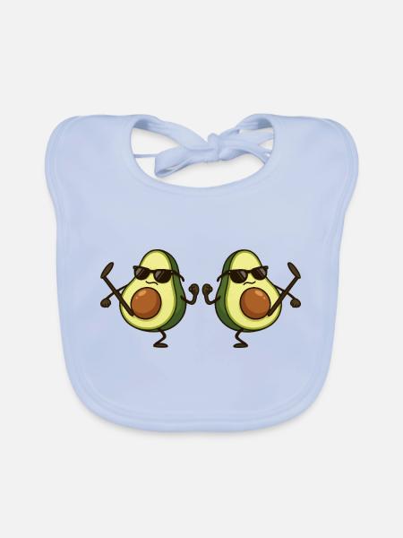 avocado karate 2 - Baby Bio-Lätzchen - sky Blue - Vorne
