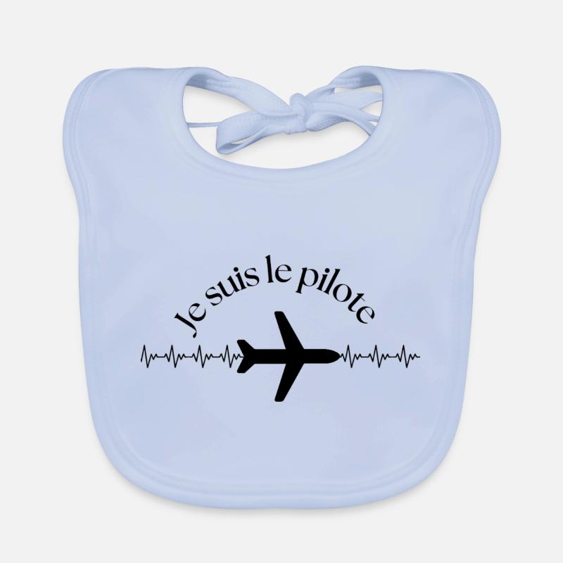 Ich bin der Pilot Baby Bio-Lätzchen