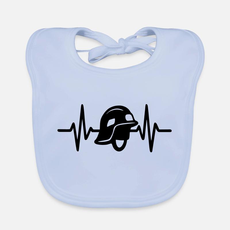 Fire Brigade Heartbeat Organic Baby Bibs