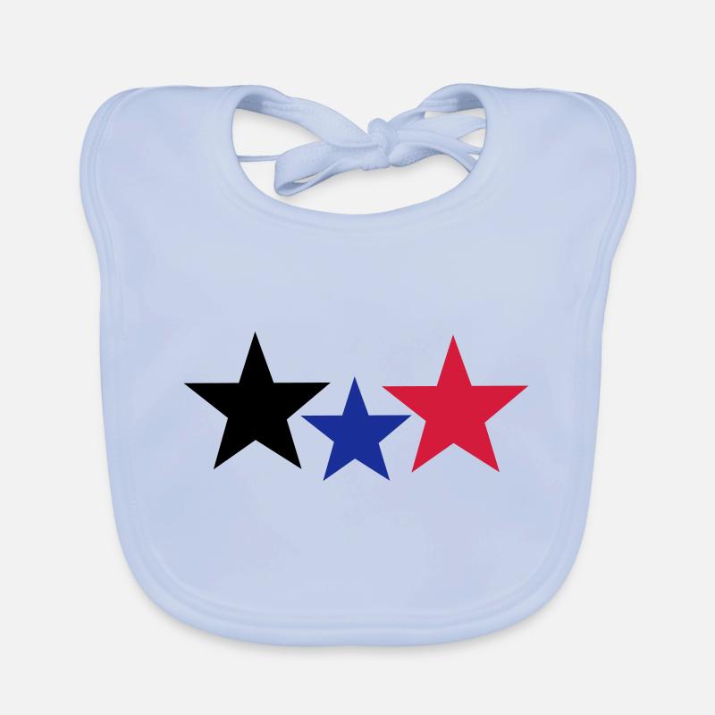 Stars - Baby Bio-Lätzchen - sky Blue