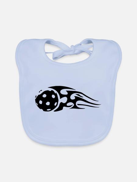 Floorball - Organic Baby Bibs - sky blue - Front