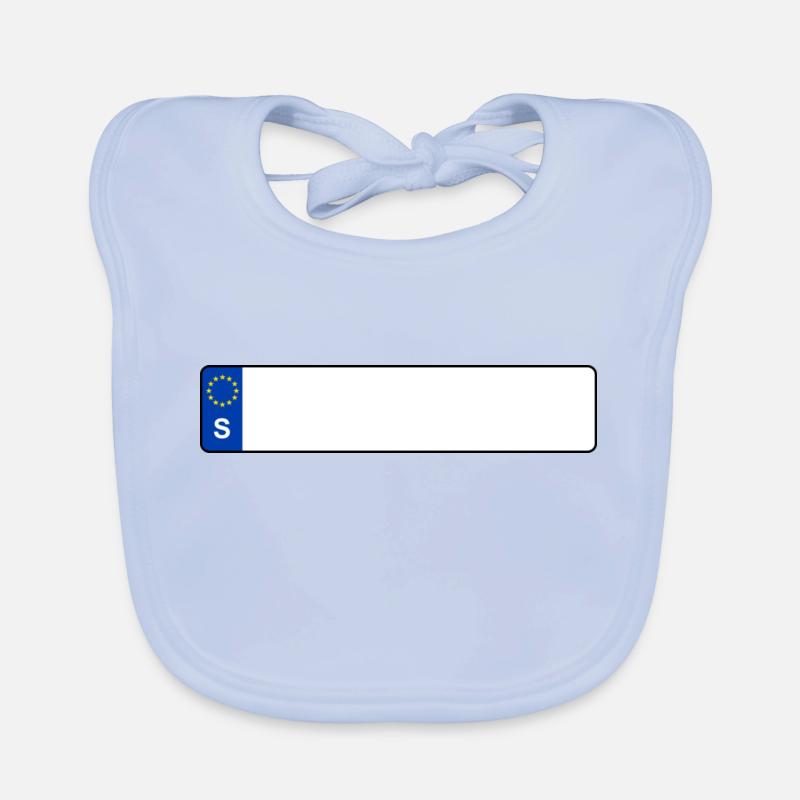 plaque d'immatriculation S Bavoir bio Bébé