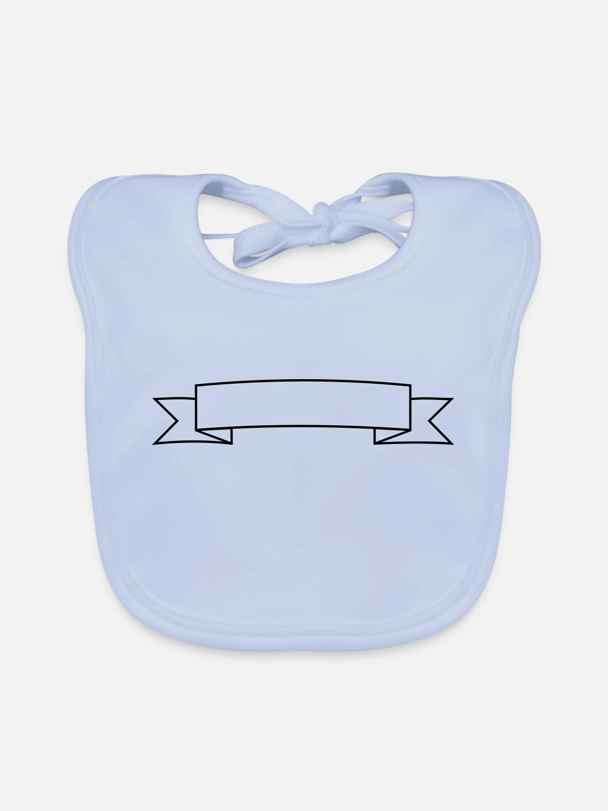 Banner gekrümmt - Baby Bio-Lätzchen - sky Blue - Vorne