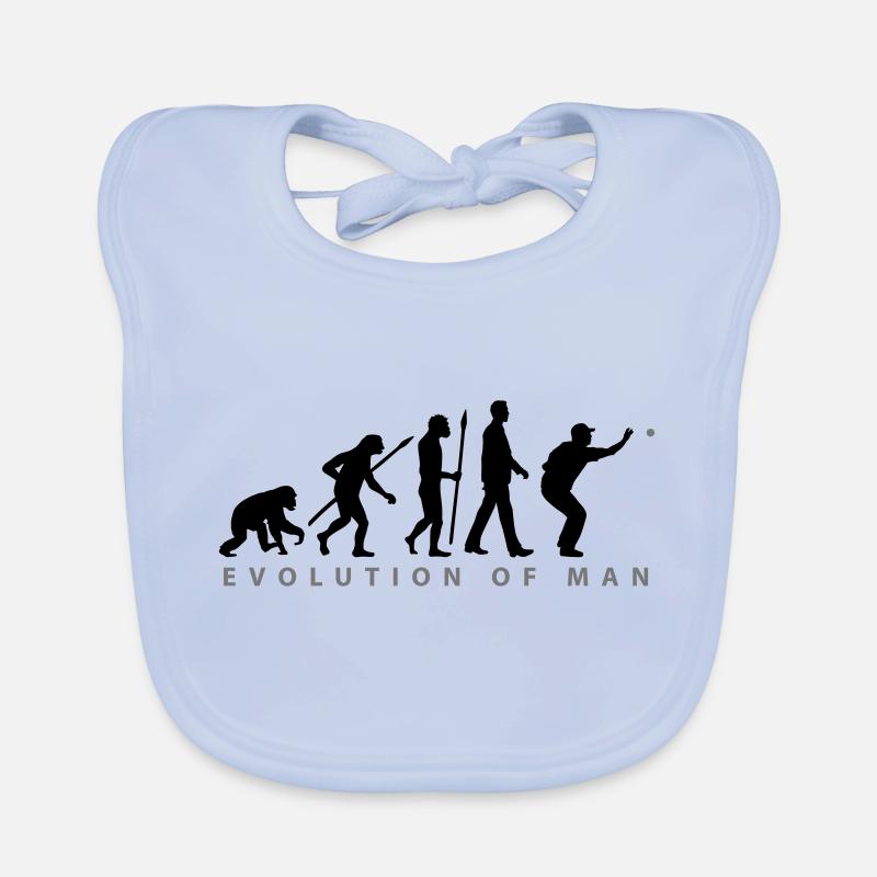 Evolution Boule Pétanque - Baby Bio-Lätzchen - sky Blue