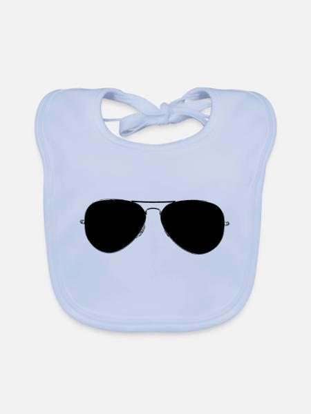 C'est ça la classe ! - Bavoir bio Bébé - bleu ciel - Devant